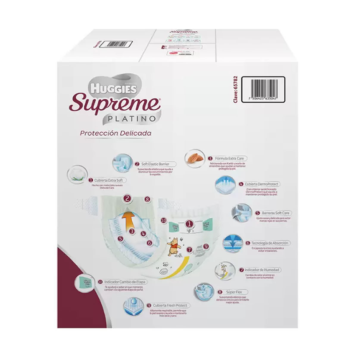 Huggies Supreme Platino Pañales Etapa 4 Unisex 120 pzas