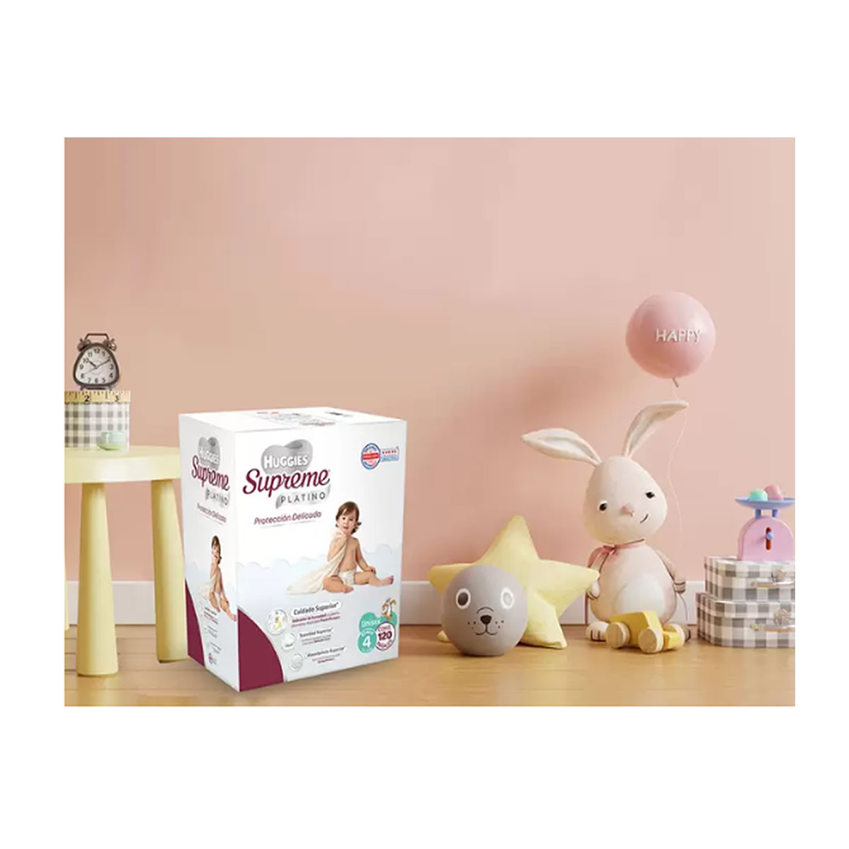 Huggies Supreme Platino Pañales Etapa 4 Unisex 120 pzas