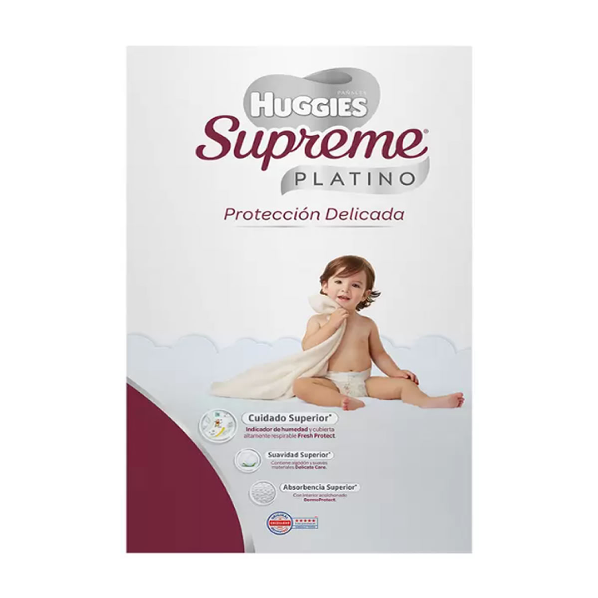 Huggies Supreme Platino Pañales Etapa 4 Unisex 120 pzas