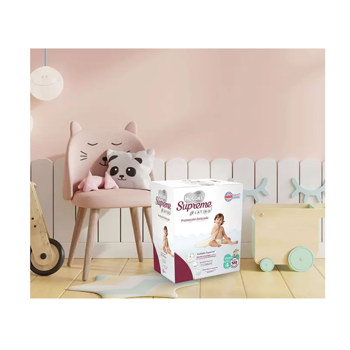 Huggies Supreme Platino Pañales Etapa 4 Unisex 120 pzas