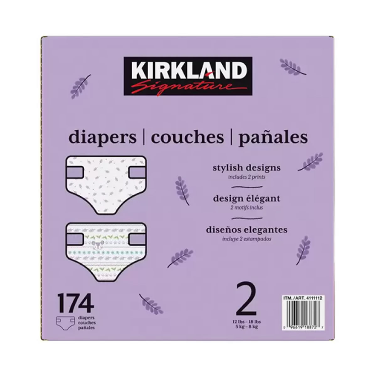 Pañales Unisex Etapa 2, Kirkland Signature, 174 piezas