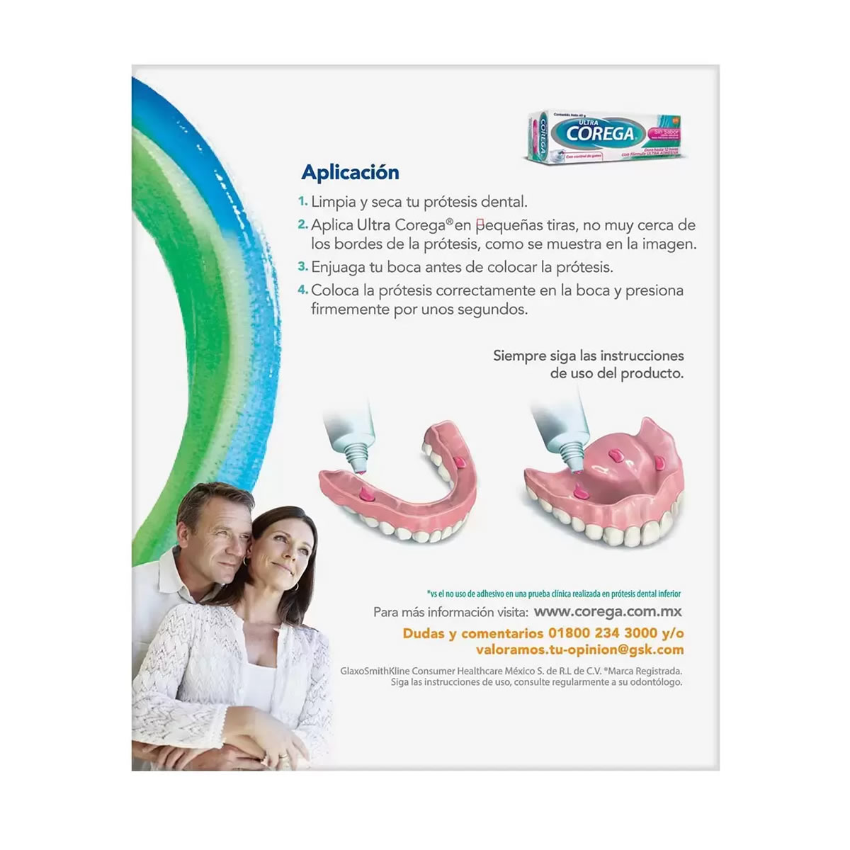 Crema Adhesiva Para Prótesis Dentales Ultra Corega 639943 3 Piezas CST