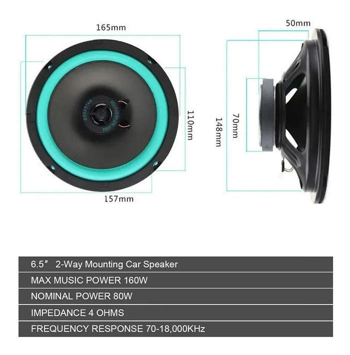 Bocinas Altavoz Coaxial 6.5 Audio Alpine Para Autos 