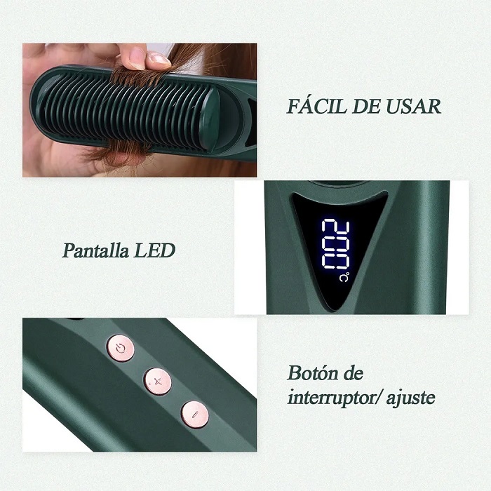 Cepillo Alisador/ Rizador Profesional Y De Secado  Pelo