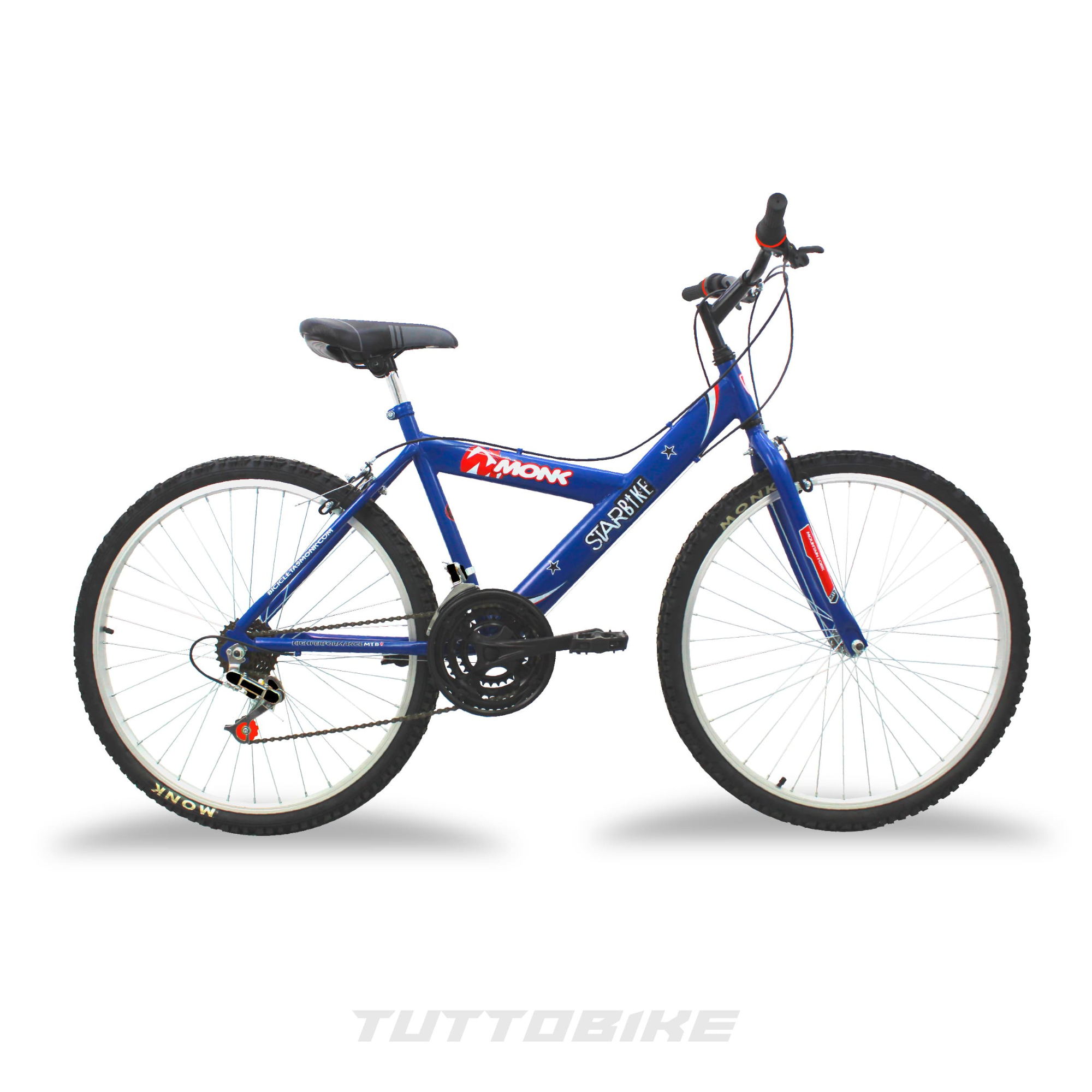 Bicicleta Montaña Rodada 26 18 Velocidades Monk StarBike Azul