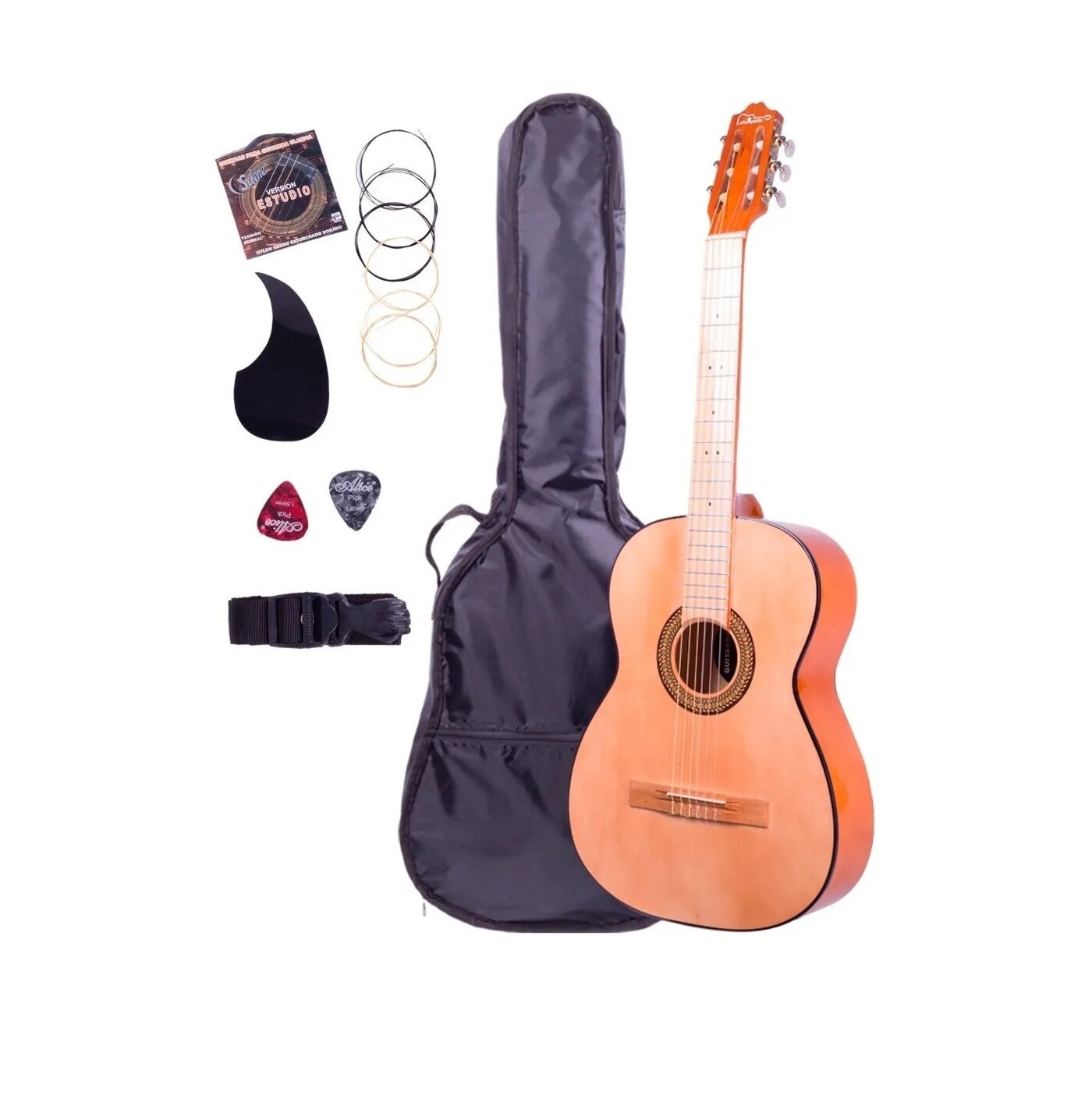 Guitarra Clasica - Acústica De Madera + Funda Y Accesorios