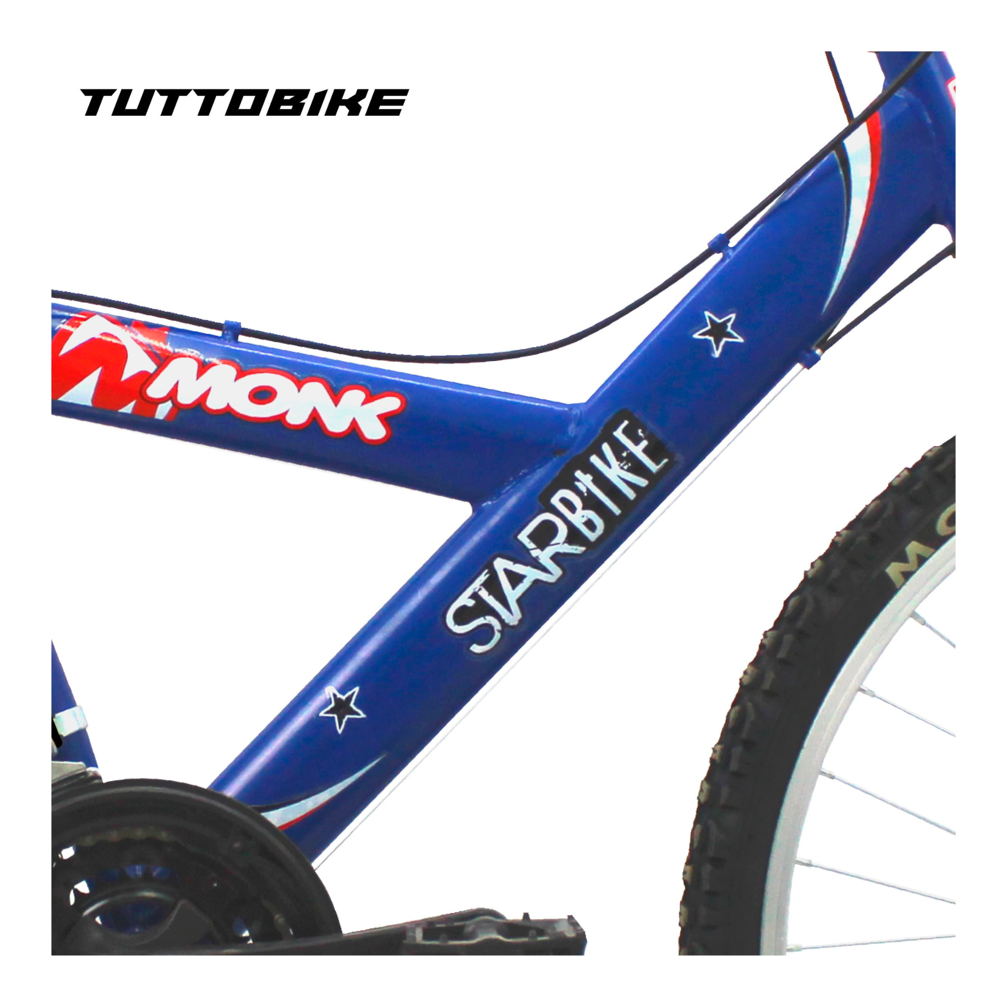 Bicicleta Montaña Rodada 26 18 Velocidades Monk StarBike Azul