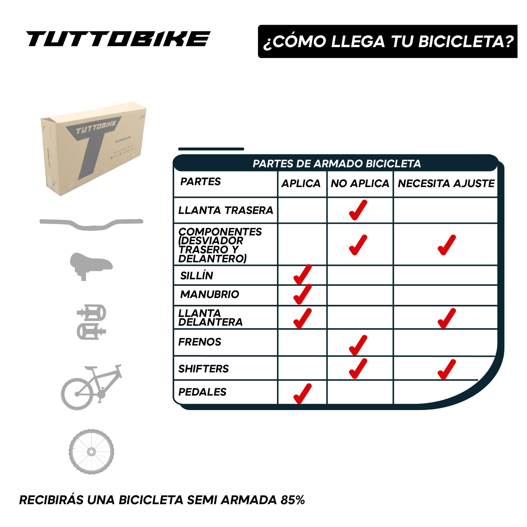 Bicicleta Montaña Rodada 26 18 Velocidades Monk StarBike  Roja