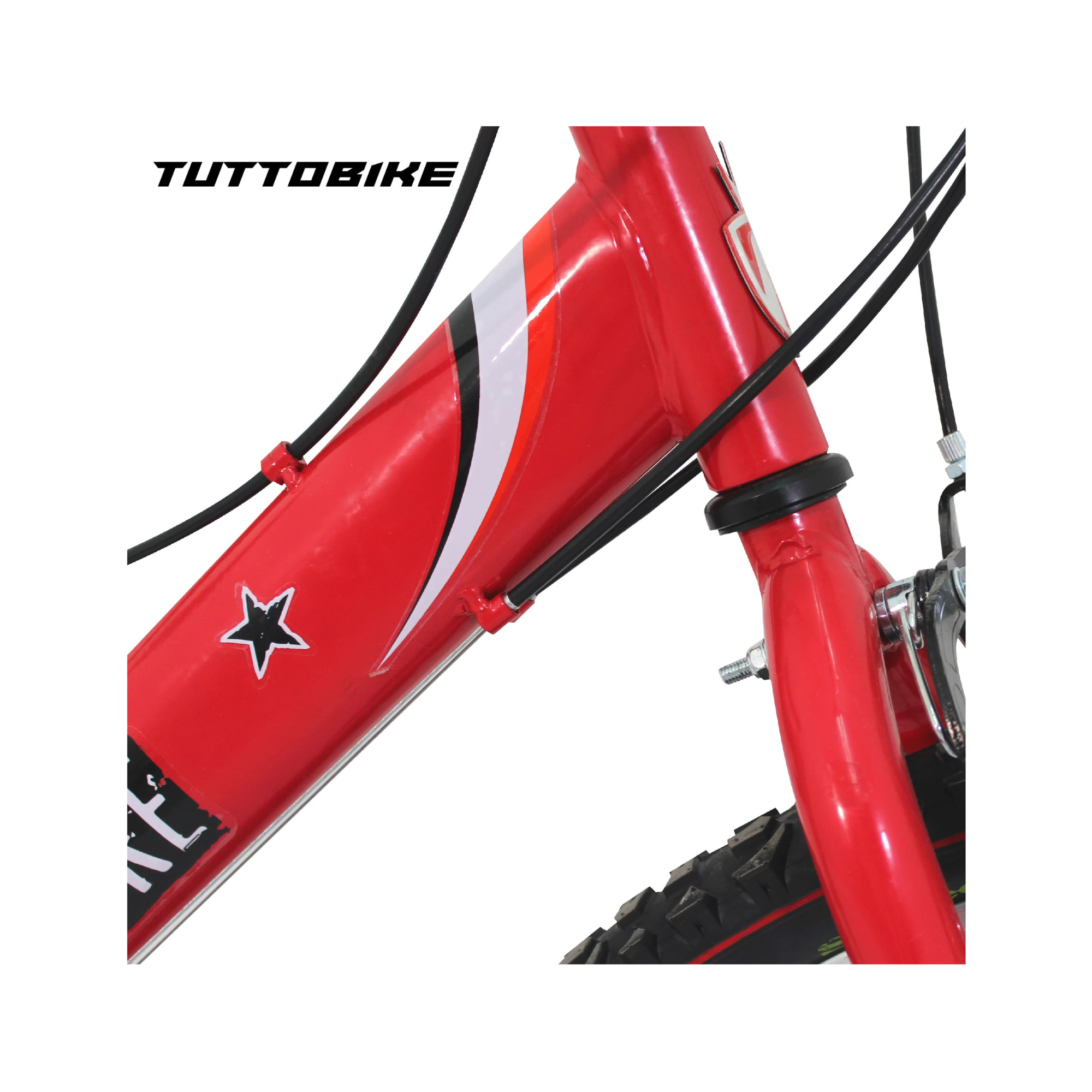 Bicicleta Montaña Rodada 26 18 Velocidades Monk StarBike  Roja