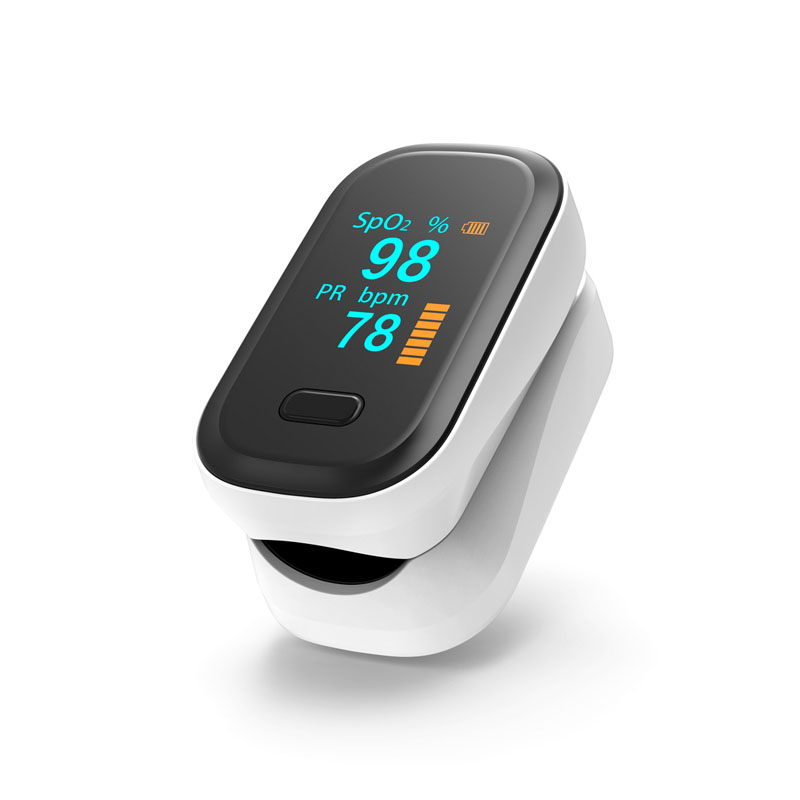 Oximetro Adulto Alarma Signos Vitales Pulso Dedo Uso Profesional Blanco Oled Negro