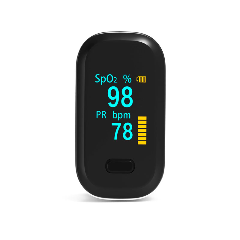 Oximetro Adulto Alarma Signos Vitales Pulso Dedo Uso Profesional Blanco Oled Negro