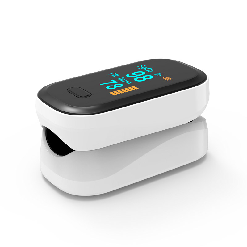 Oximetro Adulto Alarma Signos Vitales Pulso Dedo Uso Profesional Blanco Oled Negro