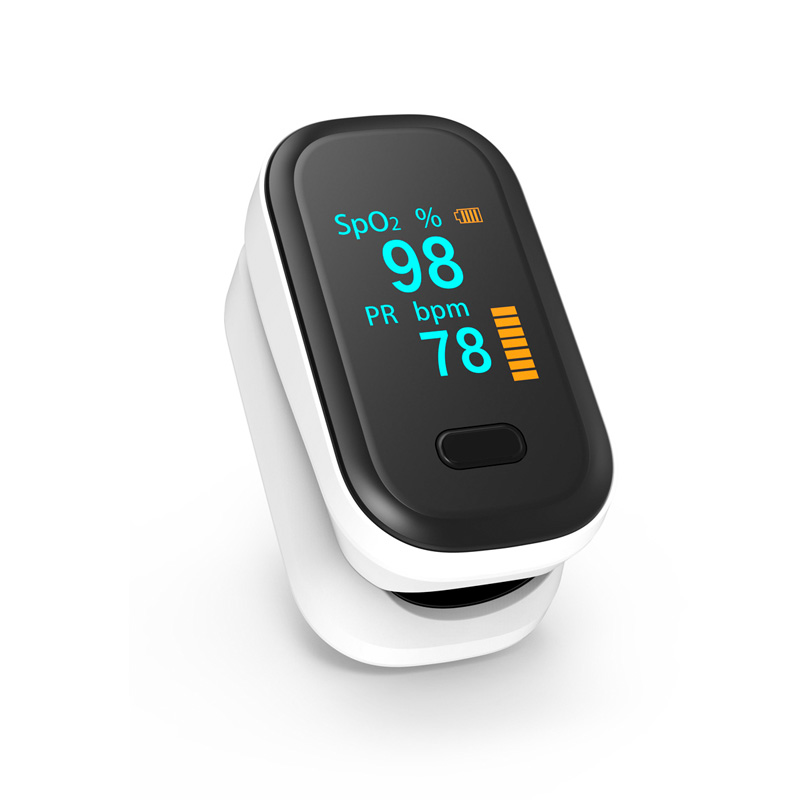 Oximetro Adulto Alarma Signos Vitales Pulso Dedo Uso Profesional Blanco Oled Negro