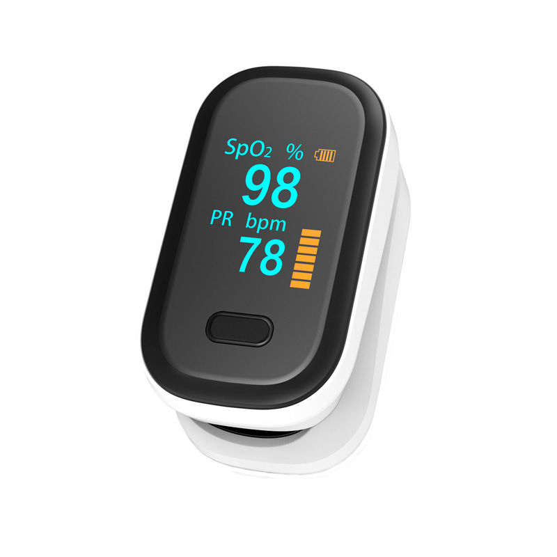 Oximetro Adulto Alarma Signos Vitales Pulso Dedo Uso Profesional Blanco Oled Negro