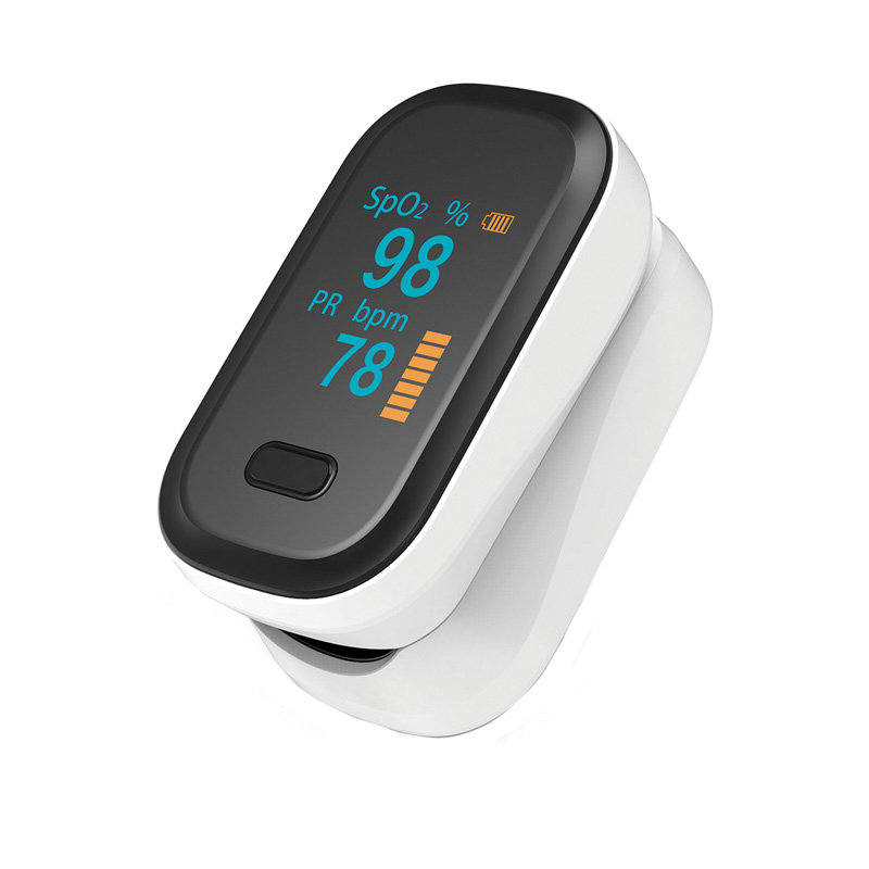 Oximetro Adulto Alarma Signos Vitales Pulso Dedo Uso Profesional Blanco Oled Negro