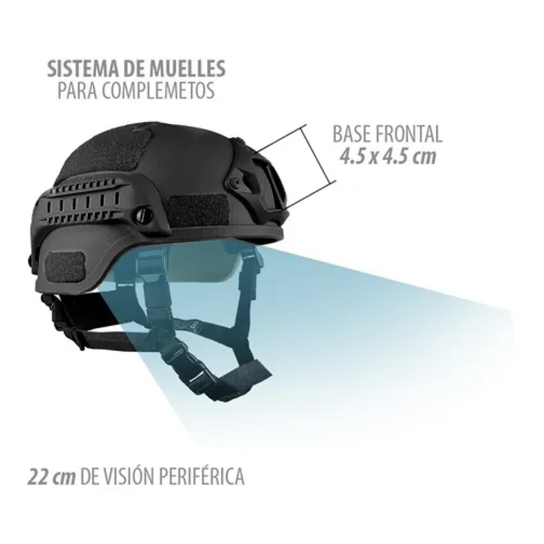 Casco Tactico Militar Gotcha Paintball Moto Bicicleta