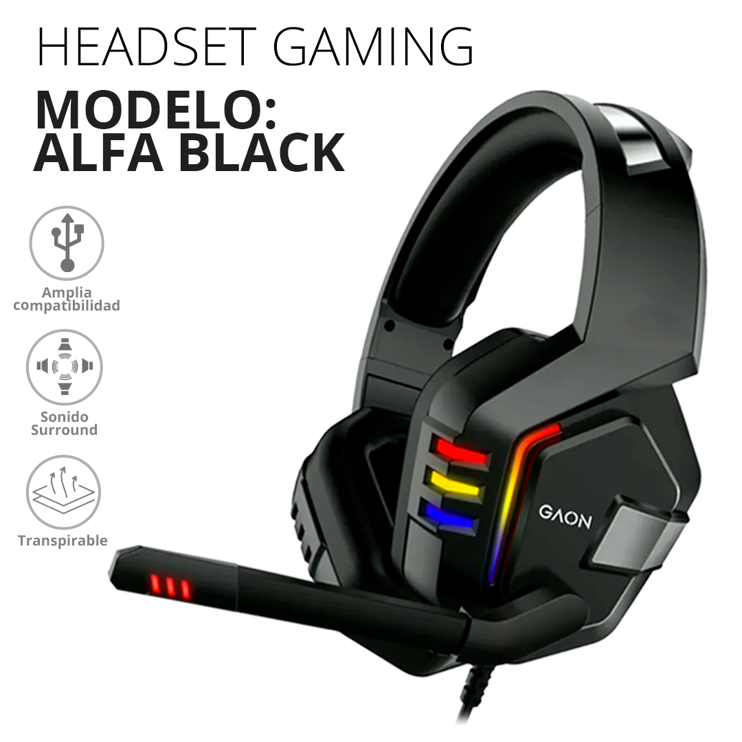 Audifonos Headset Gamer Para Pc Multiplataforma Gaon