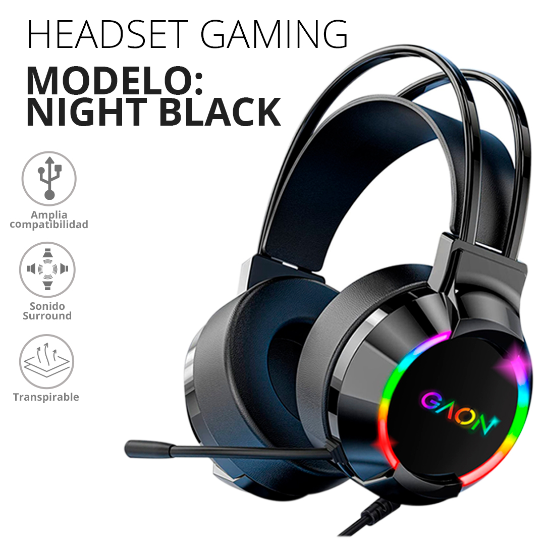 Audifonos Headset Gamer Para Pc Multiplataforma Gaon