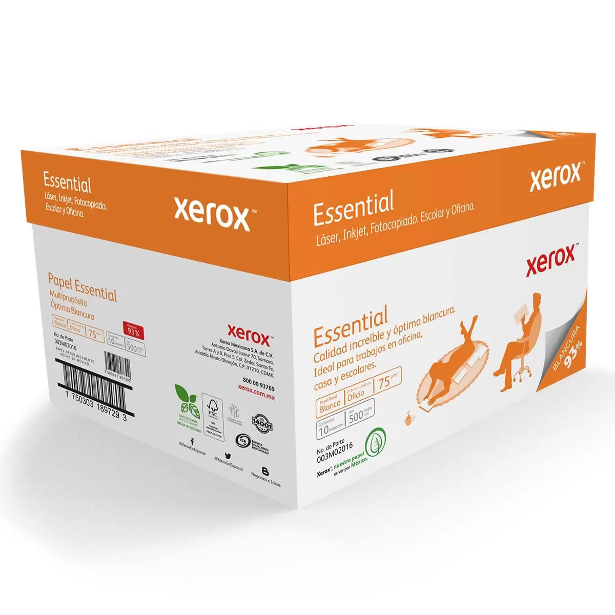 Papel Bond Tamaño Oficio Con 5,000 Hojas Xerox Essential CST