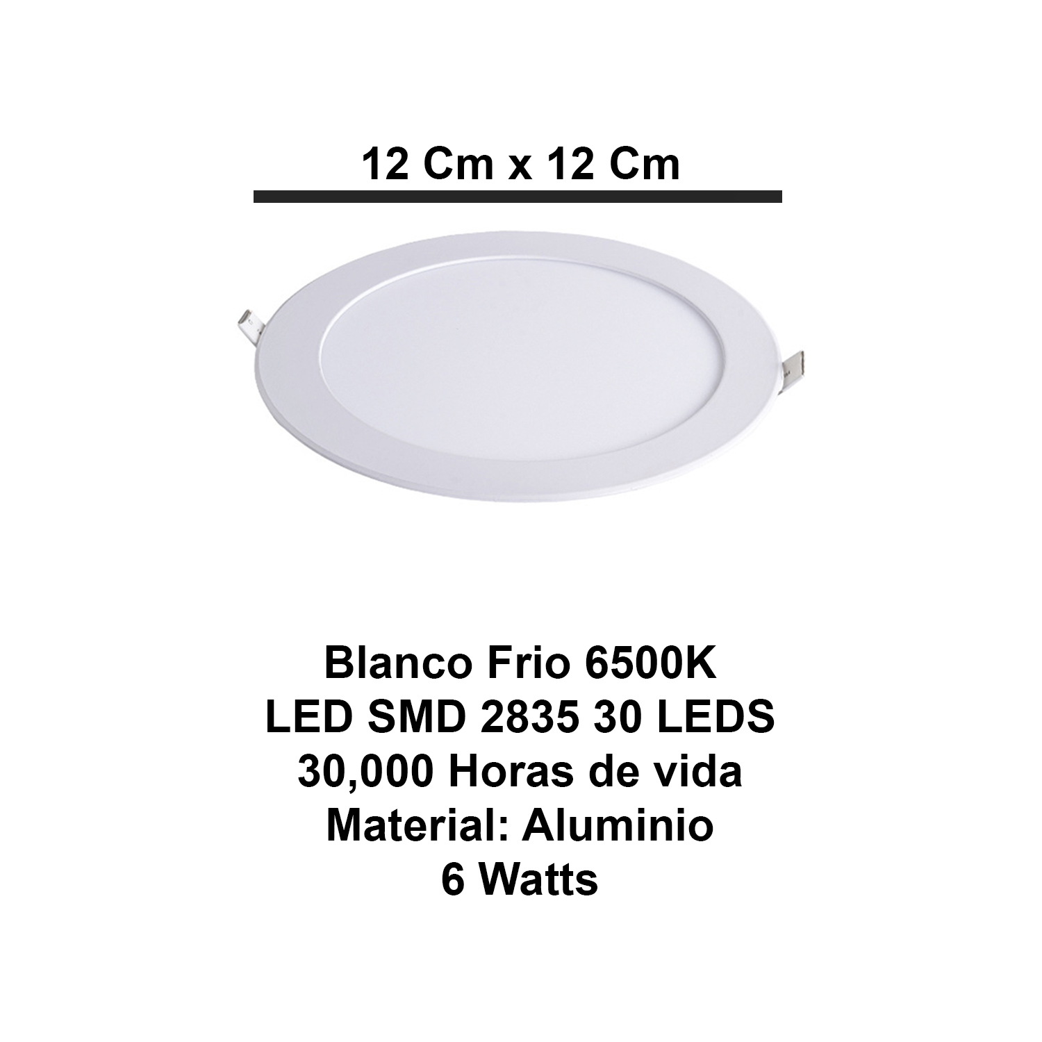 LAMPARA PLAFON LED 6W EMPOTRABLE