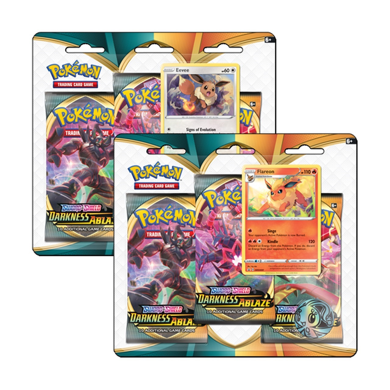 Pokemon 3-Blister Pack Darkness Ablaze Al Azar