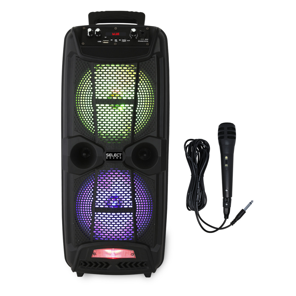 Bafle Doble Select Sound BT1708 8 pulgadas 5000 W PMPO Bluetooth Negro