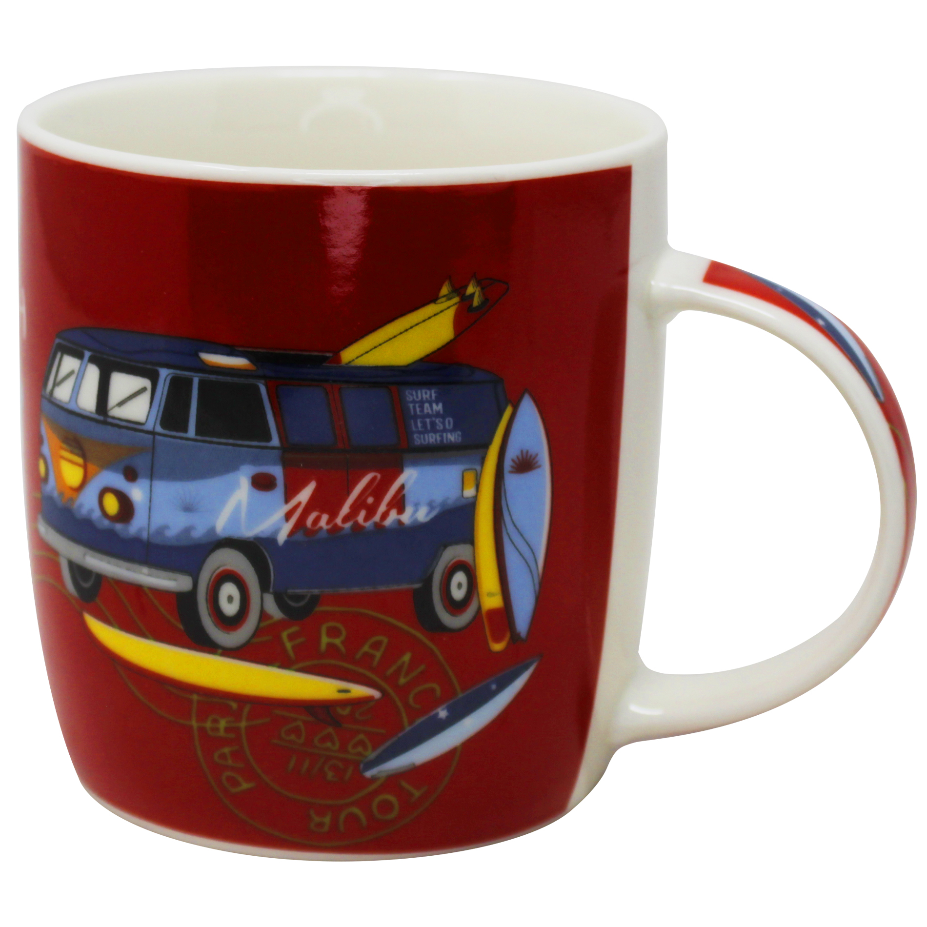 Taza Diseños Combi 70´s Con Frases Porcelana