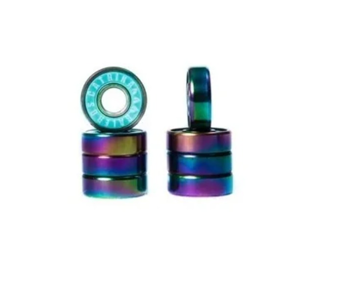 Set de 8 baleros de titanium, abec 9, para patines y patineta