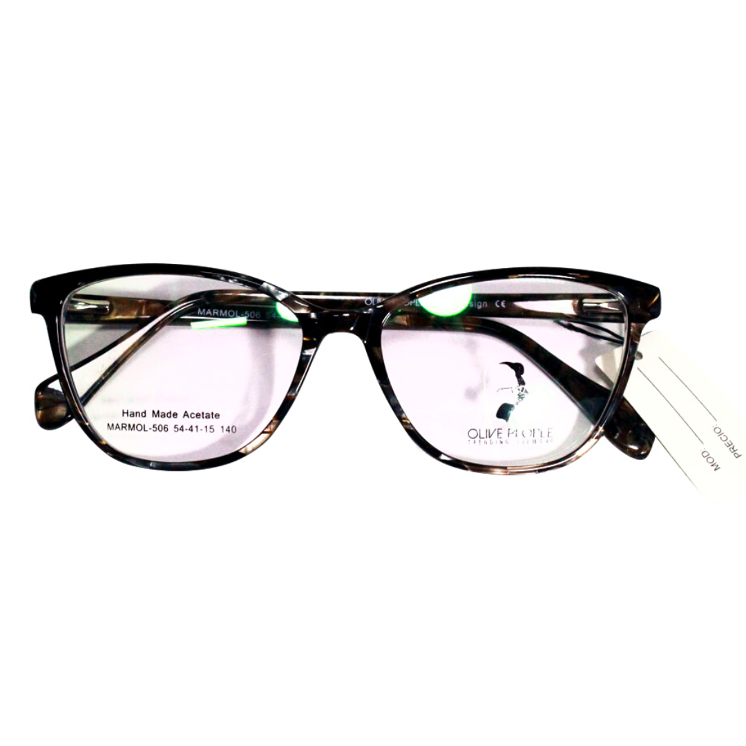 Armazón Lente graduable para Dama Material Acetato Efecto Marmoleado Modelo Olive People 506 + Accesorios