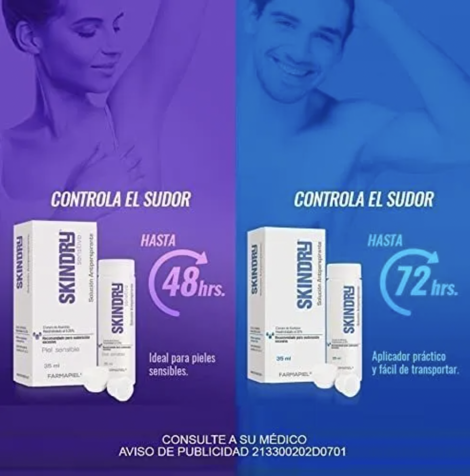 SKINDRY ANTIPERSPIRANTE SUDORACIÓN EXCESIVA