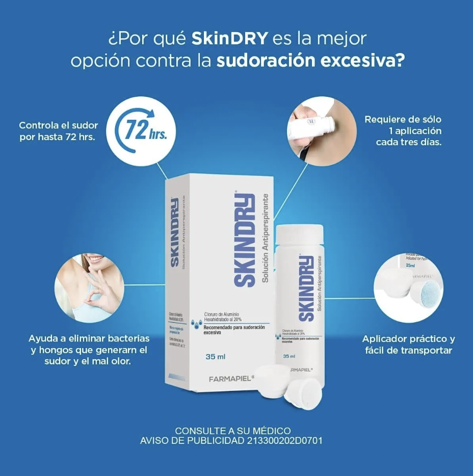 SKINDRY ANTIPERSPIRANTE SUDORACIÓN EXCESIVA