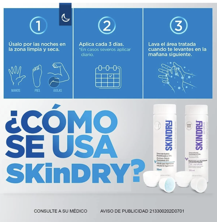 SKINDRY ANTIPERSPIRANTE SUDORACIÓN EXCESIVA