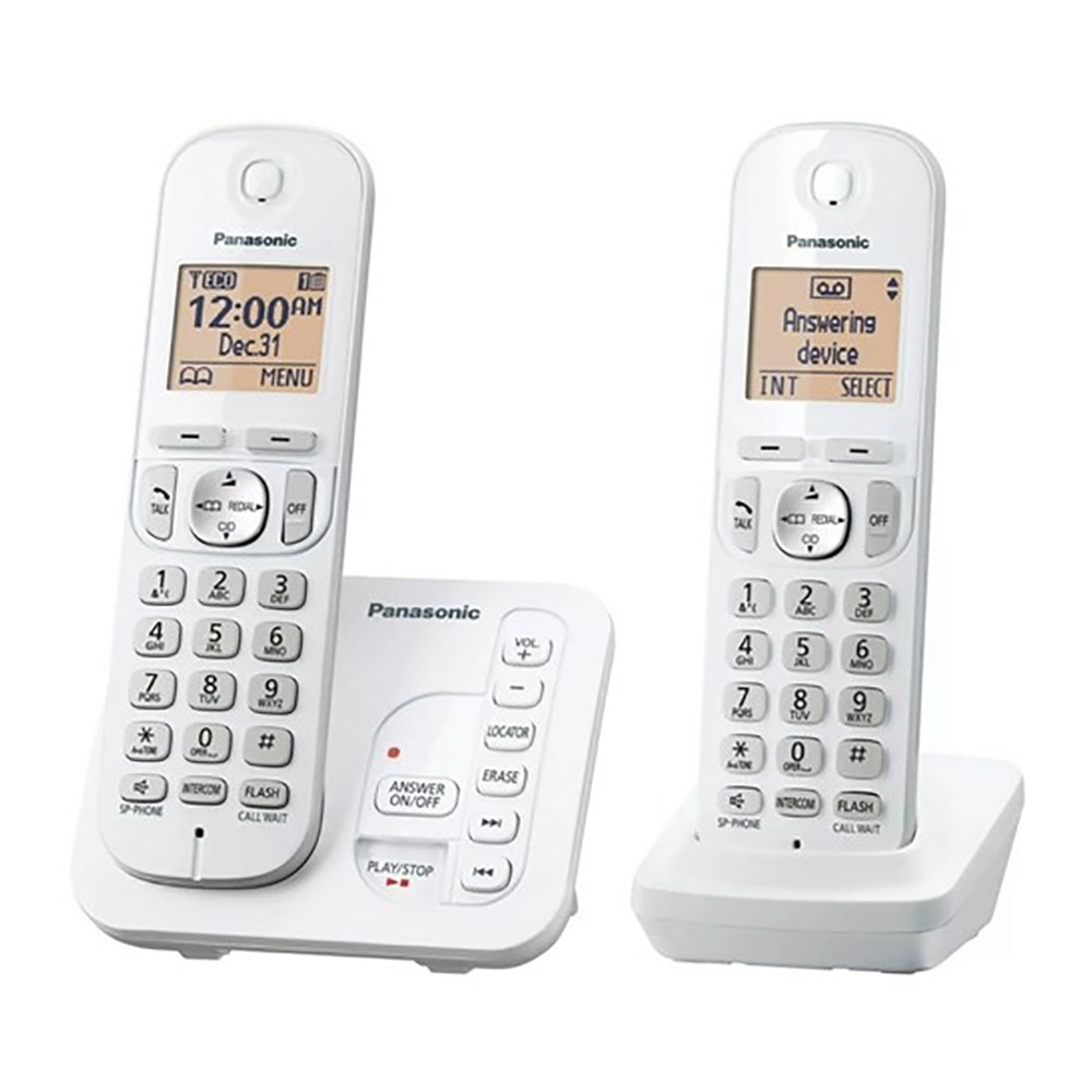Teléfono inalámbrico Panasonic TG7122SK 2 Auriculares Blanco Reacondicionado Grado A
