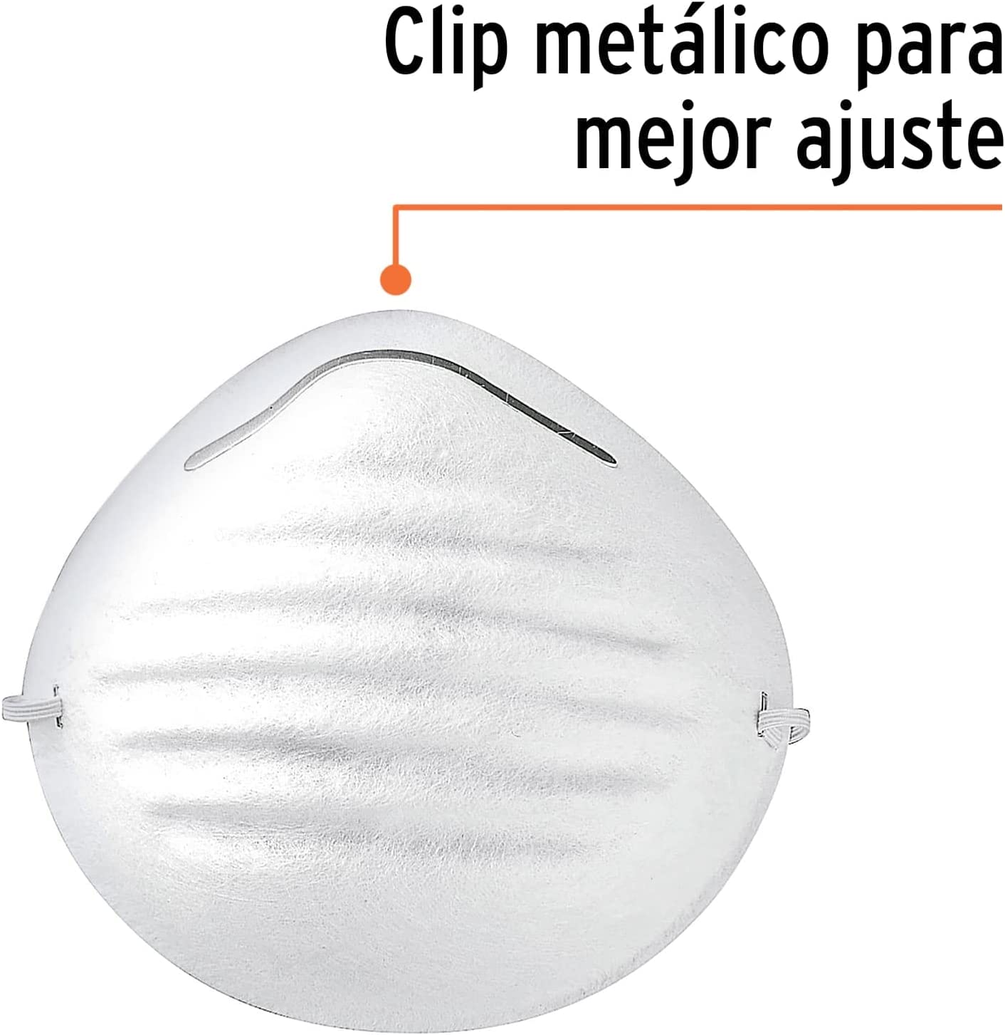 50 Mascarillas Para Polvo Color Blanco Marca Corona VIC200V