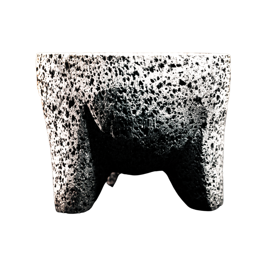Molcajete de 6 Pulgadas de Piedra Volcánica Negra