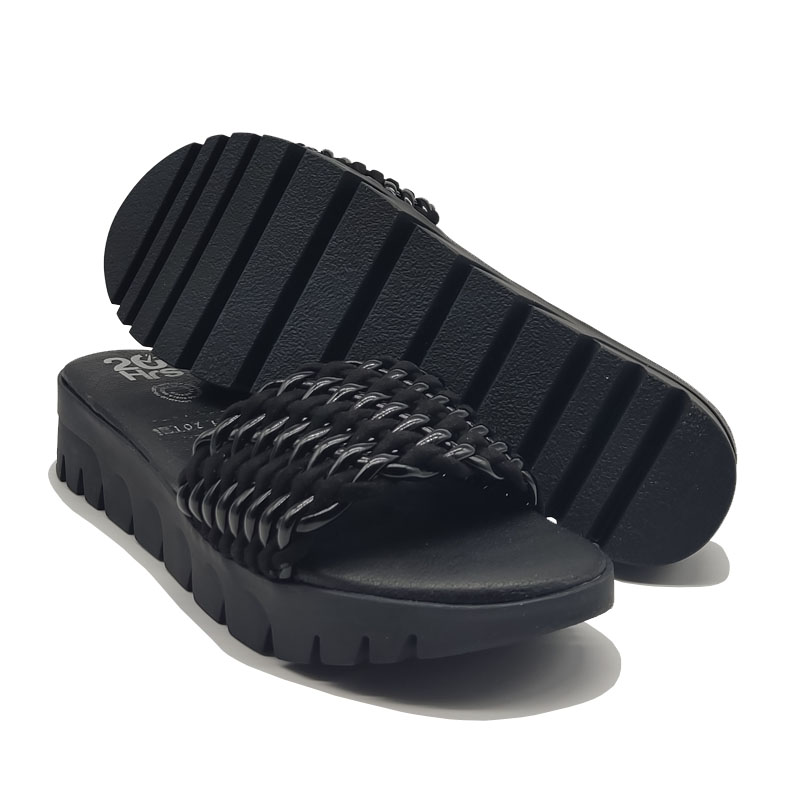 Huaraches 20hrs 069 Negro Charol Mujer Casuales Cómodos 100% Piel