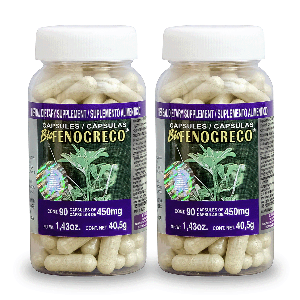 Semillas de Fenogreco 90 cápsulas 2Pack