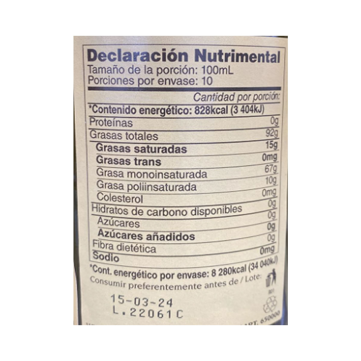 Aceite de Oliva Extra Virgen Frantoia 1 Lt