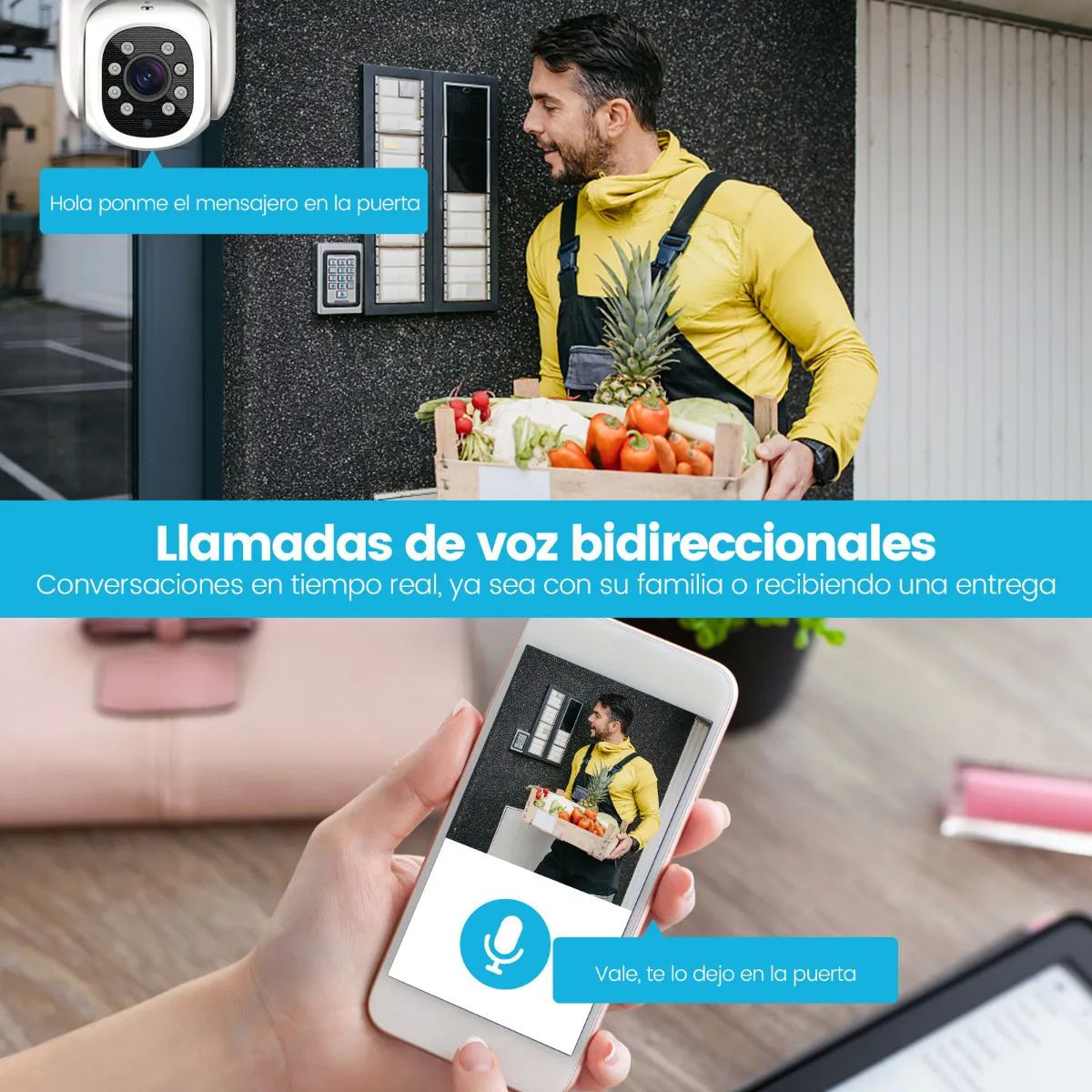 Camaras Wifi Exterior 360 Seguimiento Domo Led