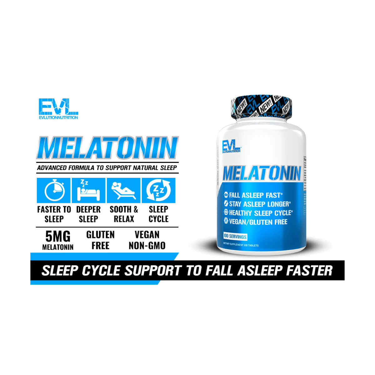 Melatonina EVL Melatonin 100 tabs