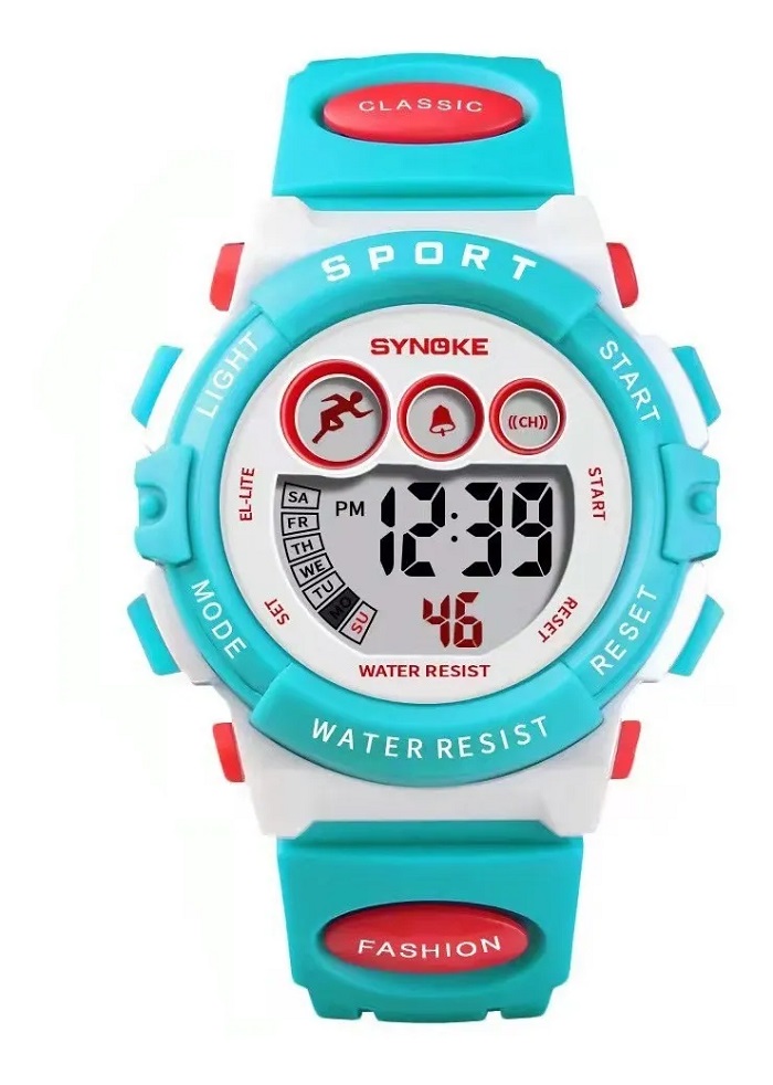 Reloj Electrónico Para Niños Deportes A Prueba De Agua Azul