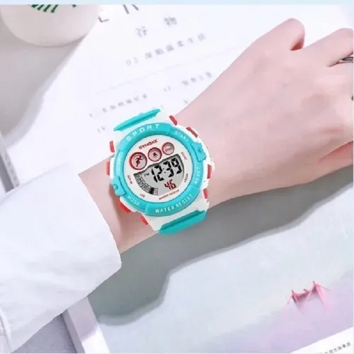 Reloj Electrónico Para Niños Deportes A Prueba De Agua Azul
