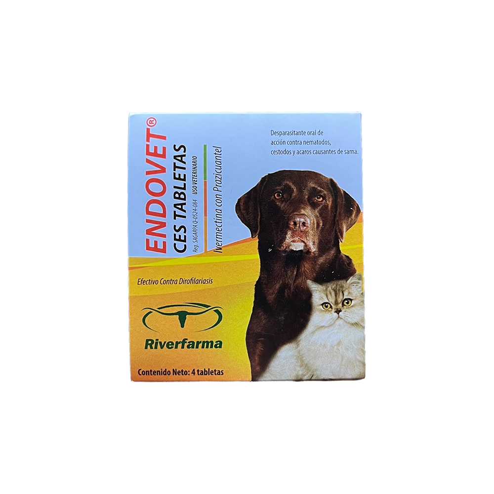 Desparasitante Endovet Ces 4 Tabletas Riverfarma