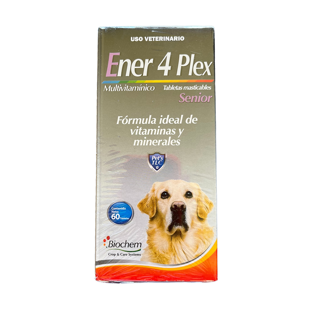 Ener 4 Plex Senior 60 Tabletas Vitaminas Para Perro 