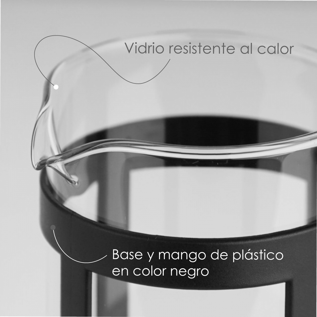 Cafetera Prensa Francesa De Vidrio 1000ml Con Embólo