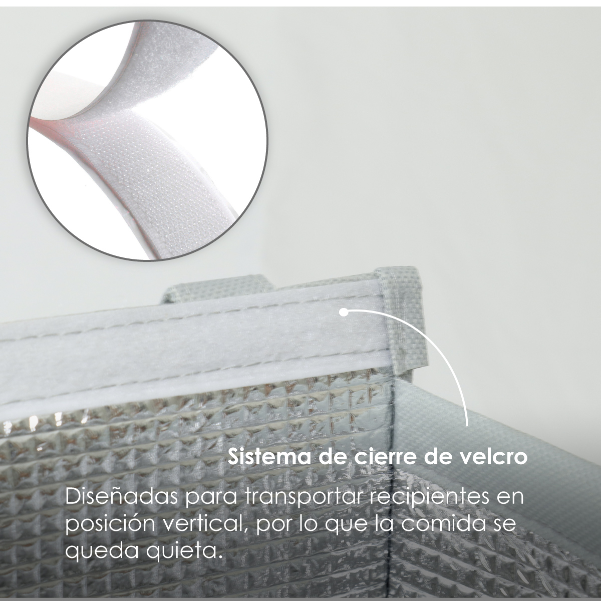 Bolsa térmica para comida tipo lonchera bolsa de almuerzo portátil (Gris con limones)