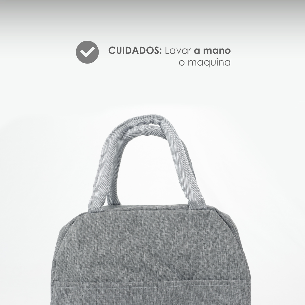 Bolsa Térmica, Lonchera De Almuerzo Portátil, Bolsa Frontal (Gris)