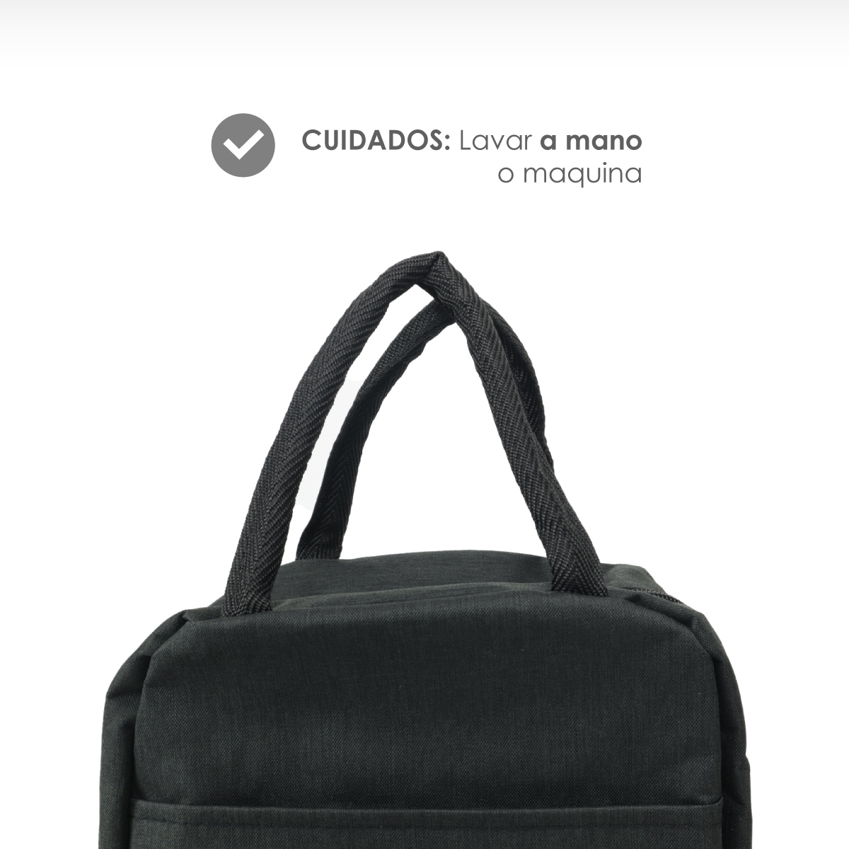 Bolsa Térmica, Lonchera De Almuerzo Portátil, Bolsa Frontal (Negro)