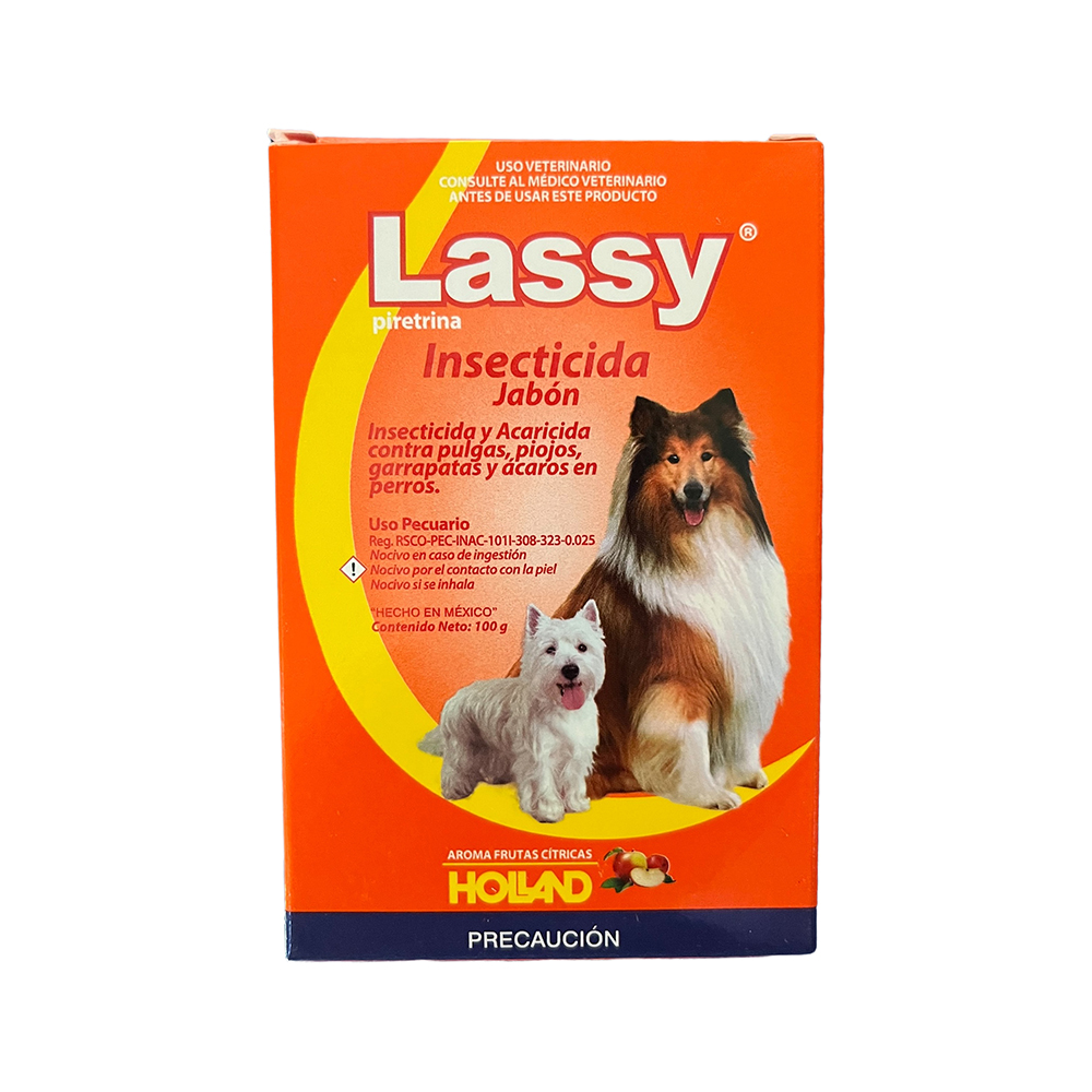 Jabón Lassy Insecticida 100 G Holland Antipulgas Garrapatas