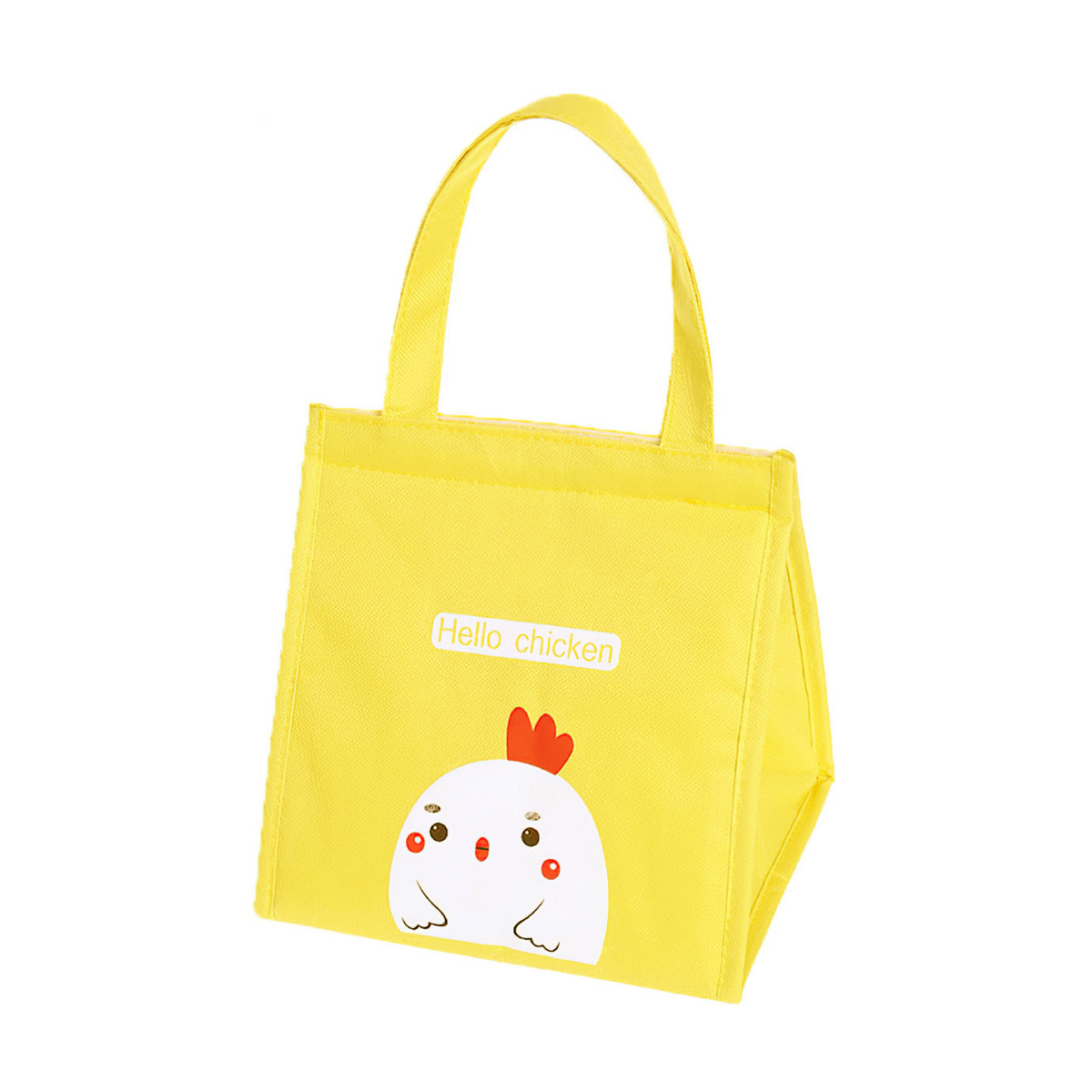 Bolsa De Almuerzo, Lonchera Térmica De Tela Oxford Portátil (Amarillo pollito)